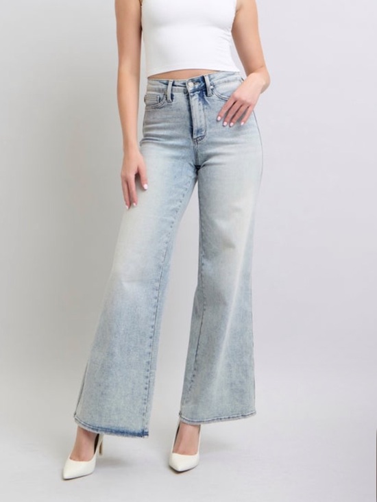 Judy Blue Denim - Judy Blue High Waisted Retro Wide Leg w/ Tummy Control